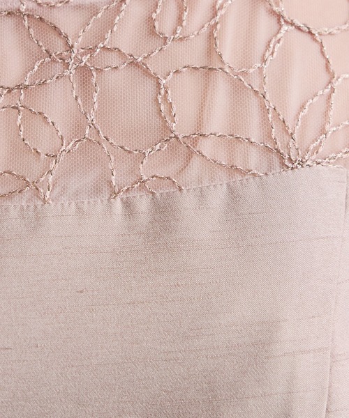 AIMER（エメ） ドレス リリアン刺繍×シャンタン フレンチスリーブ