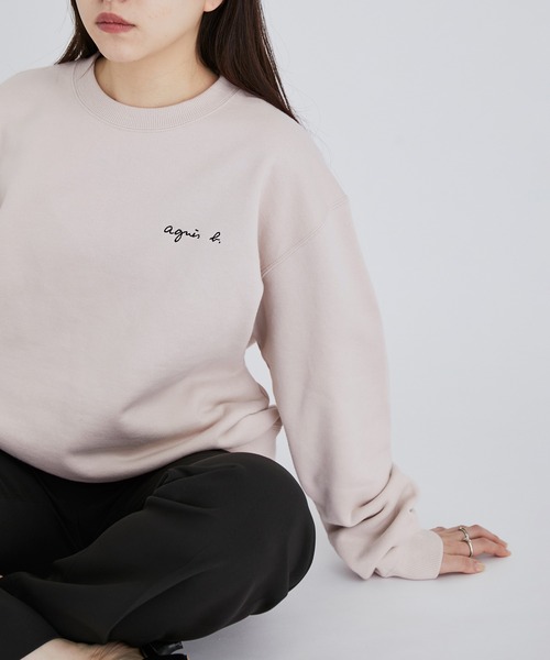 「agnes b.」 スウェットカットソー「Adam et Ropeコラボ」 S ベージュ レディース