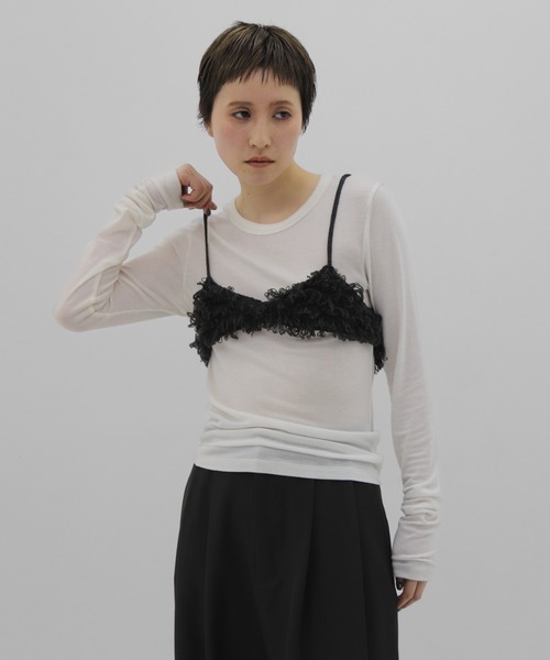 lit キャミソール Loop Fringe Knit Bustier : ZOZOTOWN Yahoo!店