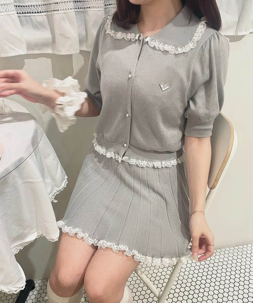 apres jour スカート 「セットアップ可能」ニットプリーツ