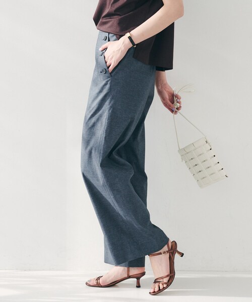 UNTITLED（アンタイトル） パンツ 「ワイド/後ろウエストゴム」ヘンプ