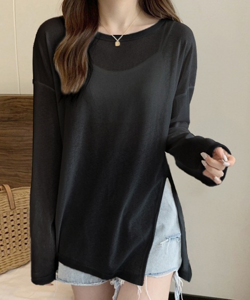 tシャツ リメイクロゴ ファスナースリット トップス レディース FREAK'S STORE tシャツ リメイクロゴTシャツ レディース