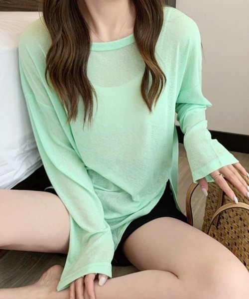 tシャツ サイドスリットシアートップス レディース : ZOZOTOWN Yahoo