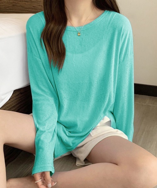 tシャツ サイドスリットシアートップス レディース : ZOZOTOWN