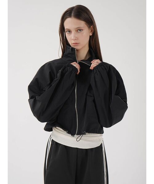 コート アウター STAND COLLAR NYLON SHORT BLOUSON レディース