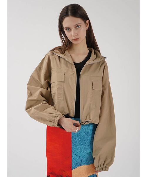 ジャケット・アウター short length stand collar blouson コート アウター STAND COLLAR NYLON SHORT BLOUSON レディース