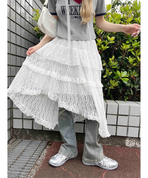 WC スカート アシメデザインレーススカート : ZOZOTOWN Yahoo!店
