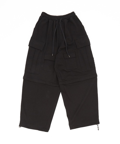 カーゴパンツ a.p.o.v. コンバーチブルロング＆ハーフ2WAYスウェット