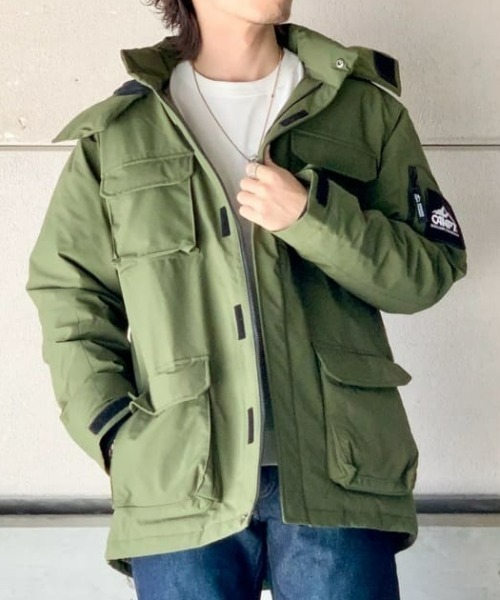 CAMP7（キャンプセブン） ダウンジャケット L オリーブ メンズ