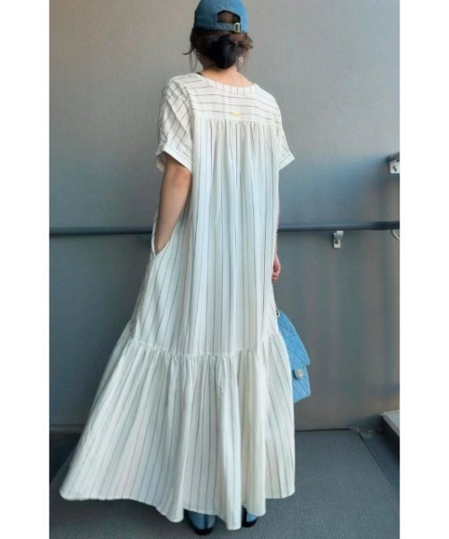 CHIC STYLE（シックスタイル） ワンピース 夏 半袖 ストライプフレンチ