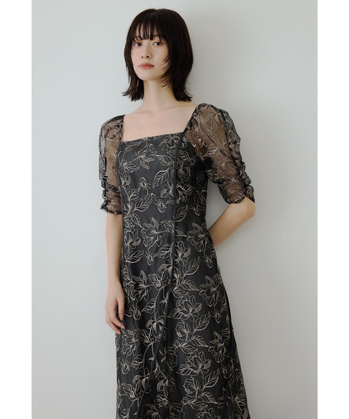 niana（ニアナ） ドレス フラワーウェーブパイピングドレス パーティー