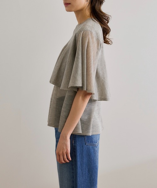 ROPE' tシャツ 「洗える」LEVITAティアードニットプルオーバー