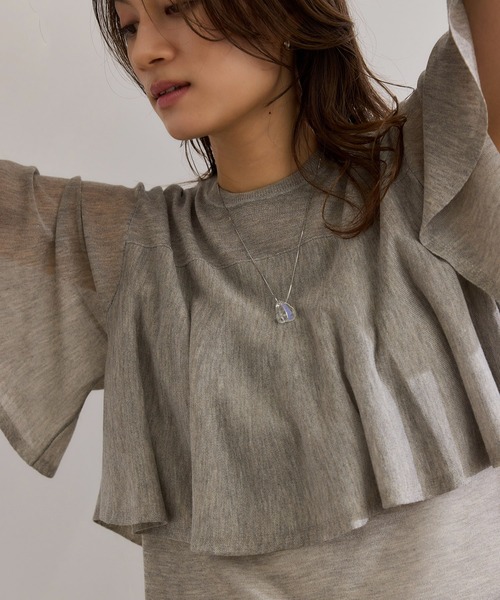 ROPE' tシャツ 「洗える」LEVITAティアードニットプルオーバー
