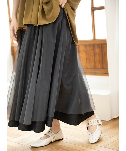 オズモーシス（OSMOSIS）/チェールレイヤードスカート OSMOSIS（オズモーシス） スカート チュールレイヤードスカート