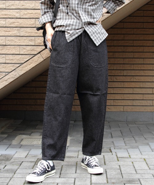 DANTON デニムイージーパンツ36 インディゴ DANTON デニム イージー パンツ ボトムス DENIM EASY PANTS JD