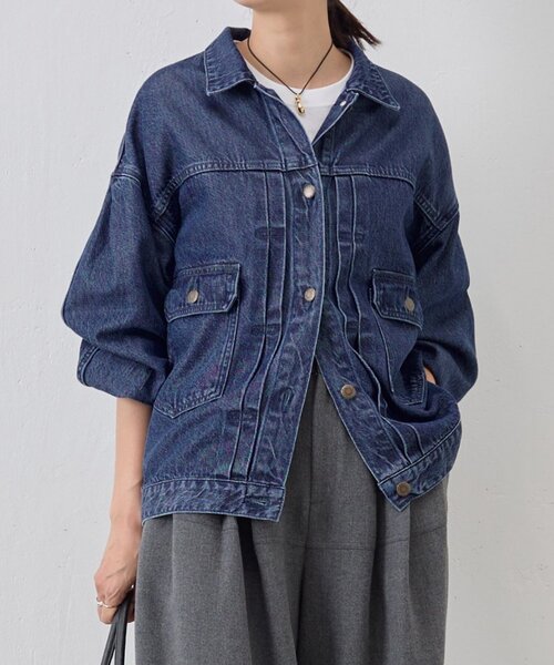 美品ビアズリー　FRIPIERパフ袖デニムジャケット BEARDSLEY（ビアズリー）の「《FRIPIER》パフ袖カバーオールデニム