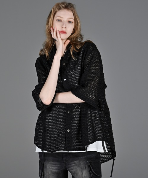 「ADRER」 半袖シャツ S グリーン メンズの画像4