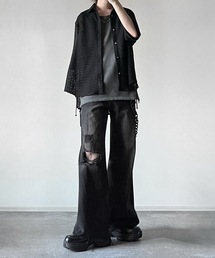 「ADRER」 半袖シャツ S グリーン メンズの画像9