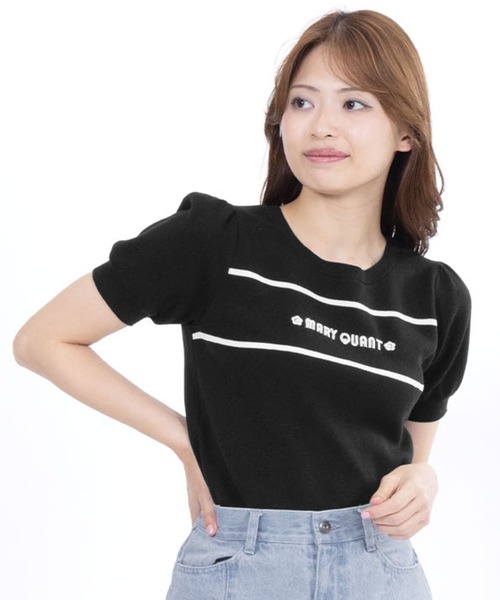 マリークワント MARY QUANT レトロロゴライン プルオーバー （ベージュ） MARY QUANT tシャツ マリークワント mary quant レトロロゴ