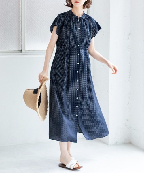 IENA（イエナ） 半袖ワンピース 36 ネイビー レディース : ZOZOTOWN