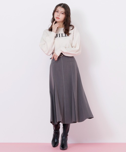 【タグ付・新品】JILLSTUART フレアマトラッセスカート JILL by STUART スカート 細ベルト付きセミフレアスカート