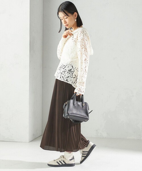 SHIPS（シップス） スカート プリーツ ミディ ウエスト ゴム スカート