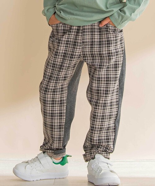 Noeil aime BeBe（ノイユエームベベ） パンツ タータンチェックx