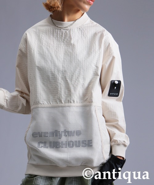 値下げ S.T.G.H メッシュポケットトップス アイボリー tシャツ 「STCH」メッシュポケットトップス レディース メンズ 【公式