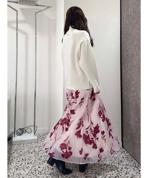 MERCURYDUO（マーキュリーデュオ） スカート フロッキープリントフレア