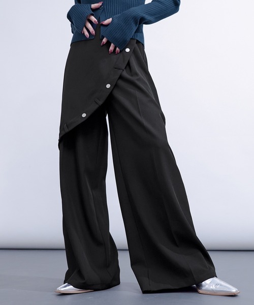 Ellno de Mavie（エルノデメヴィ） スラックス パンツ スナップボタン