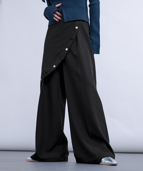 vokal スナップボタンパンツ Ellno de Mavie（エルノデメヴィ） スラックス パンツ スナップボタン