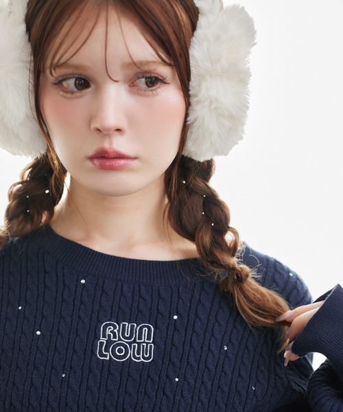 トップス NICENESS  one after another NICE CLAUP ニット セーター ビジューニット