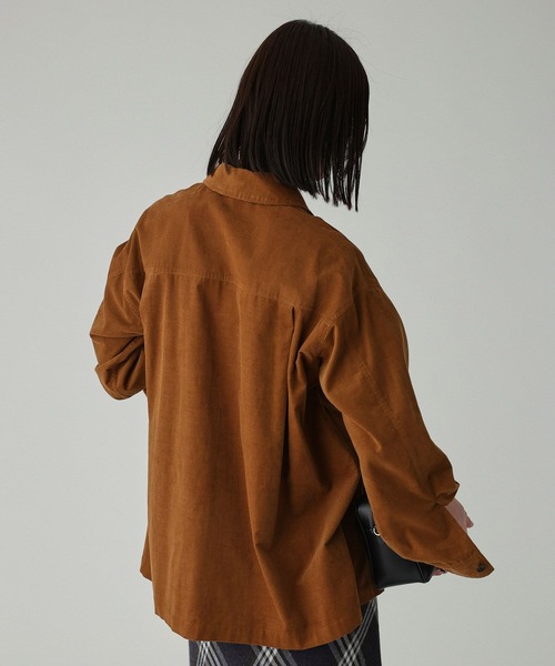 BABYLONE（バビロン） ブラウス シャツ コットンコーデュロイシャツ 
