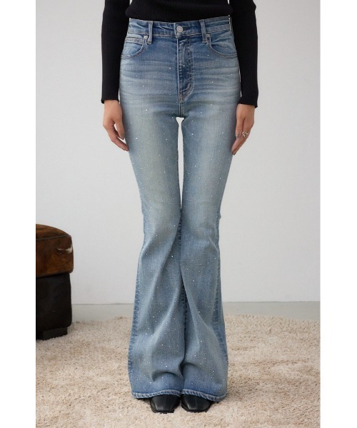 【NEW】アズールバイマウジー（AZUL BY MOUSSY）/AZUL DENIM ラインストーンフレアデニム AZUL BY MOUSSY（アズールバイマウジー） ジーンズ デニム デニム