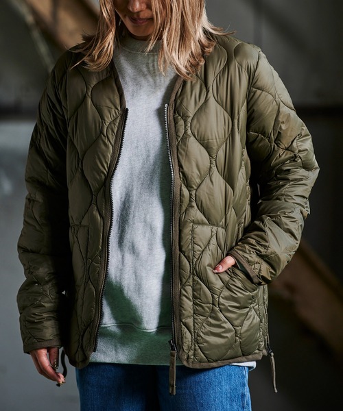 TAION ミリタリー Wジップダウンジャケット レディースM TAION（タイオン） ダウンコート ダウンジャケット TAION/ミリタリー