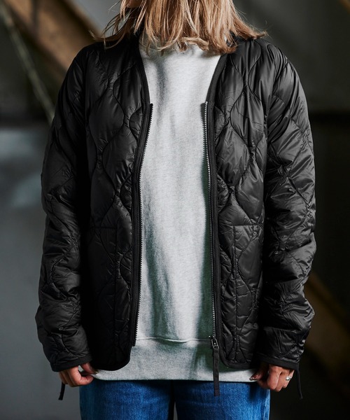 TAION（タイオン） ダウンジャケット ダウン ミリタリーVネックダブル