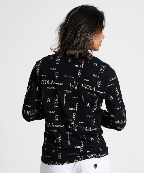 VIOLA tシャツ 「VIOLA rumore/ヴィオラ ルモーレ」総柄プリント入りV 