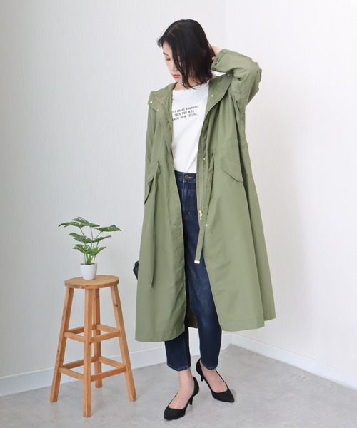 「libelle more」 トレンチコート M ブラック レディース_画像3