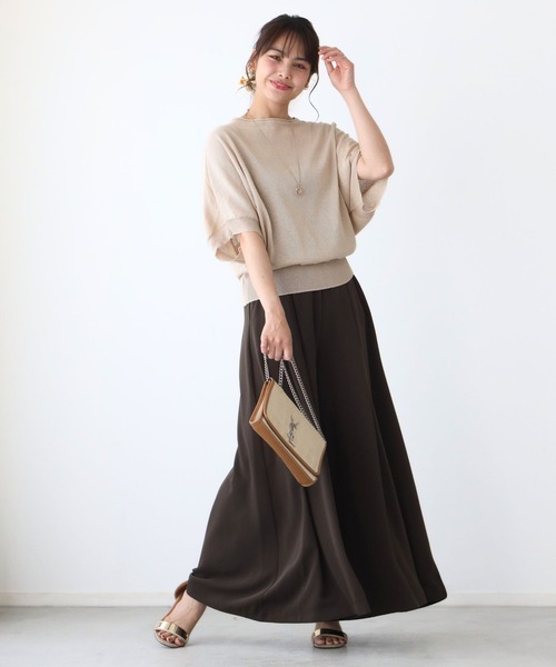 「Ehre style」 半袖ニット FREE ブルー レディース_画像6