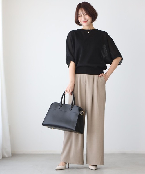 「Ehre style」 半袖ニット FREE ブルー レディース_画像8