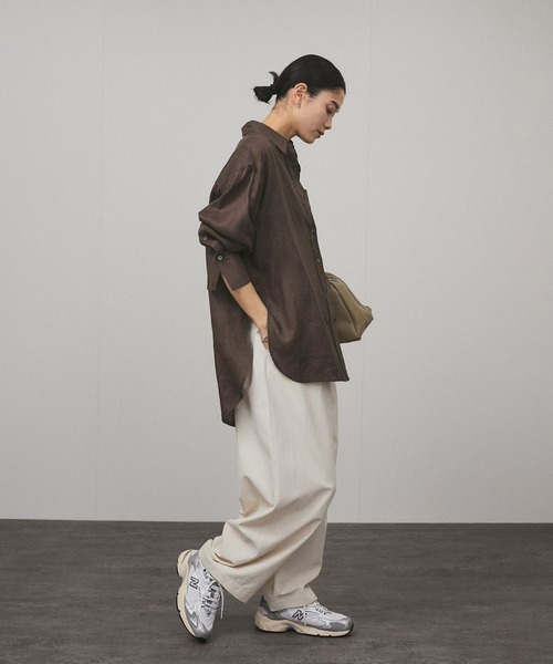 「SALON adam et rope'」 長袖シャツ FREE チャコールグレー レディース_画像8