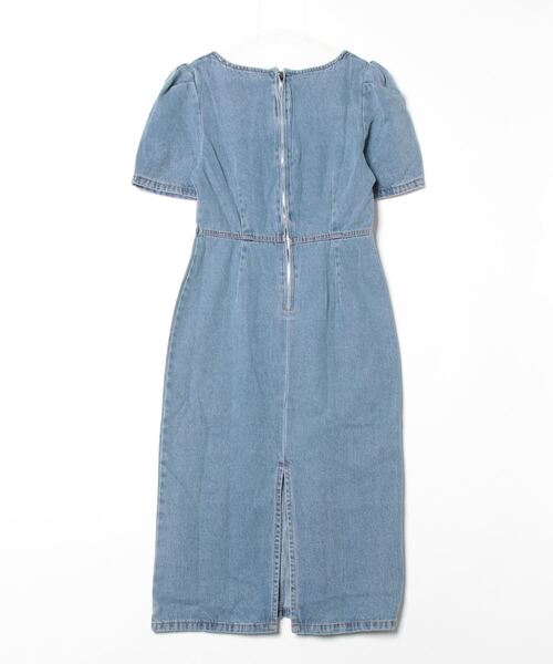 「FREE STYLISTS」 半袖ワンピース M ライトブルー レディース_画像2