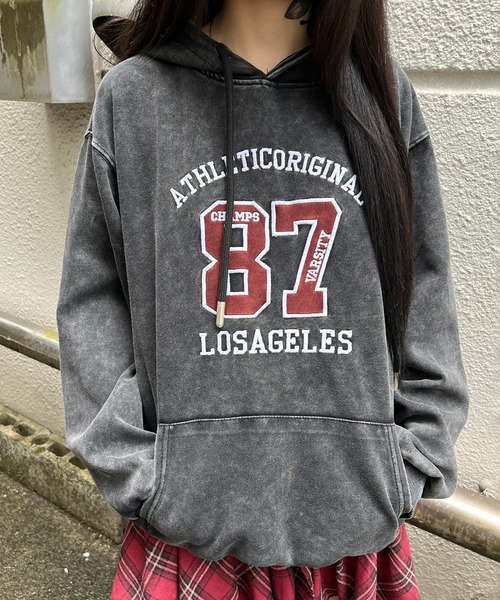 パーカー エイジドナンバリングビッグパーカー レディース メンズ