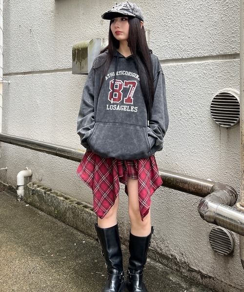 パーカー エイジドナンバリングビッグパーカー レディース メンズ