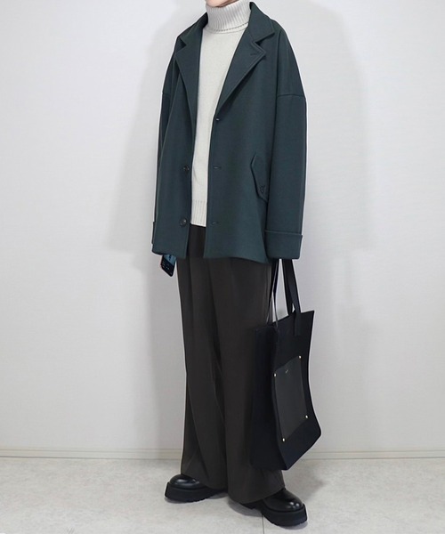 「Loose/ルース」 チェスターコート M アッシュブラウン メンズ_画像5