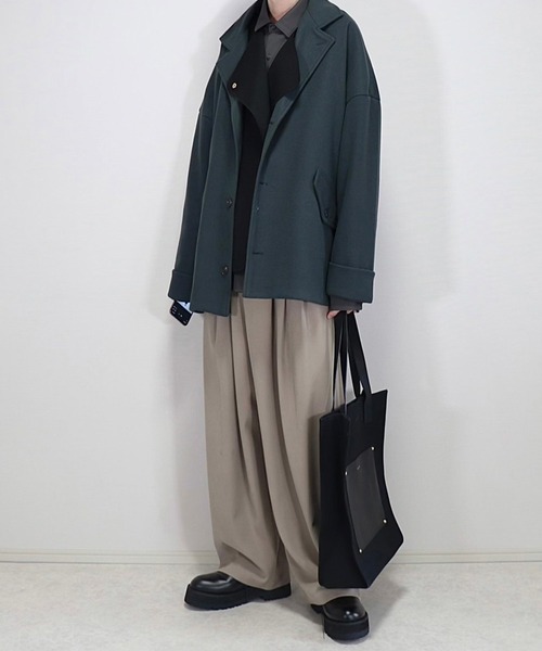 「Loose/ルース」 チェスターコート M アッシュブラウン メンズ_画像6