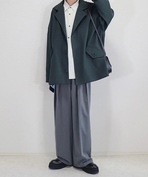 「Loose/ルース」 チェスターコート M アッシュブラウン メンズ_画像9