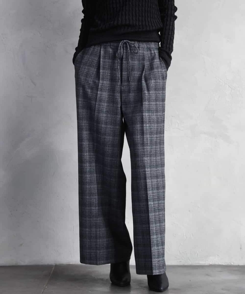 MICHEL KLEIN（ミッシェルクラン） パンツ 2WAYストレッチチェック