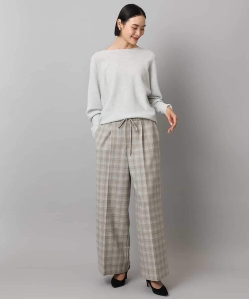 MICHEL KLEIN（ミッシェルクラン） パンツ 2WAYストレッチチェック