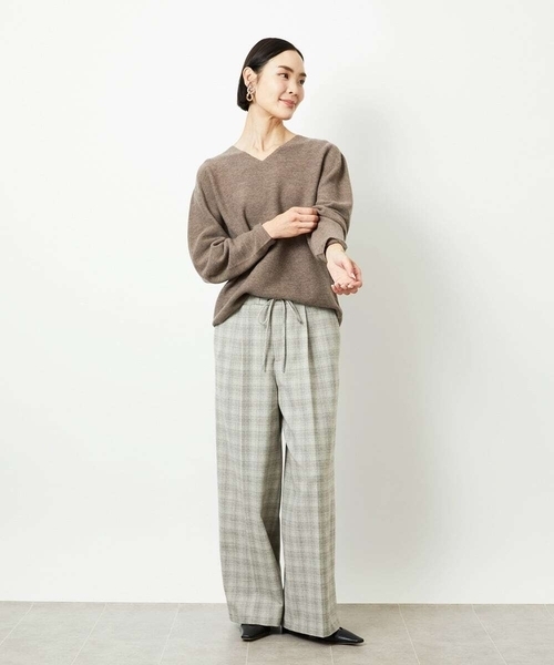 MICHEL KLEIN（ミッシェルクラン） パンツ 2WAYストレッチチェック